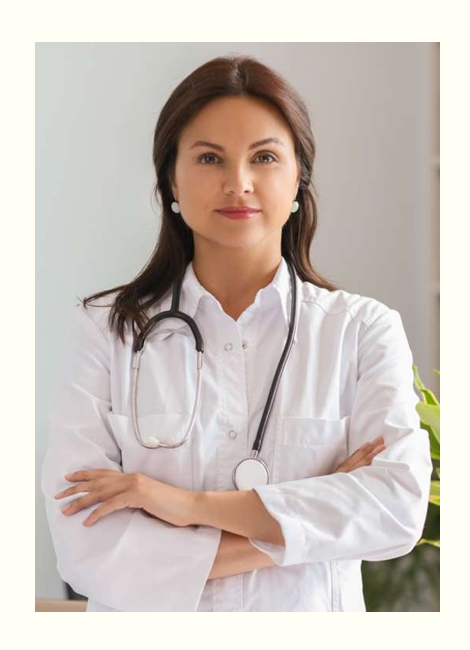 Doctor in a tailored lab coat